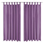 vidaXL Rideau occultant avec boucles 2 Pièces 140 x 175 cm Lilas