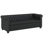 vidaXL Canapé Chesterfield à 2 places et à 3 places noir