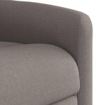 vidaXL Fauteuil inclinable électrique Taupe Tissu