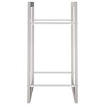 vidaXL Portant de bois de chauffage 80x28x86 cm acier inoxydable
