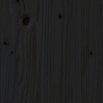 vidaXL Cadre de lit sans matelas noir 75x190 cm bois massif