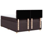 vidaXL Sommier à lattes de lit avec matelas Marron foncé 140x190 cm