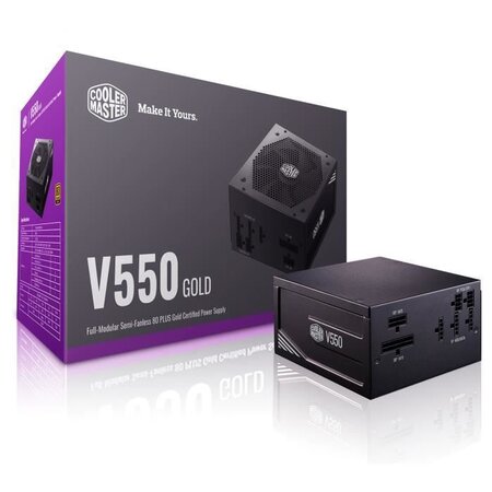 COOLER MASTER V550 Gold Alimentation 550W Full Modulaire Semi-Fanless - 80 Plus Gold (MPY-5501-AFAAGV-EU)