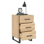 vidaXL Table de chevet chêne sonoma 40x40x66 cm bois d'ingénierie