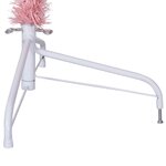 vidaXL Demi sapin de Noël artificiel avec support Rose 210 cm PVC