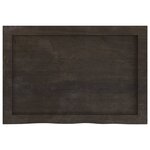 vidaXL Dessus de table marron foncé bois chêne massif traité