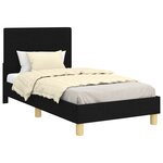vidaXL Cadre de lit pour enfants avec tête de lit Noir 80 x 160 cm