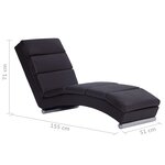 vidaXL Chaise longue Marron Similicuir