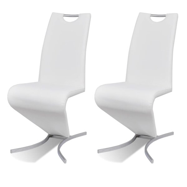 vidaXL Chaises à manger lot de 2 blanc similicuir