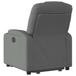 vidaXL Fauteuil inclinable électrique gris foncé tissu