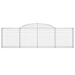 vidaXL Paniers à gabions arqués 17 Pièces 300x30x80/100 cm fer galvanisé