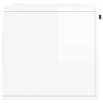 vidaXL Armoire murale blanc brillant 80x36 5x35 cm bois d'ingénierie