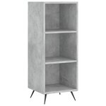 vidaXL Armoire à étagères gris béton 34 5x32 5x90 cm bois d'ingénierie