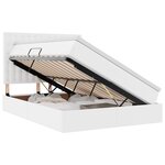 vidaXL Lit de Rangement Blanc pur 140 x 190 cm Cuir synthétique