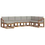 vidaXL Ensemble de canapés d'extérieur 8 Pièces Gris Naturel et Clair