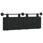 vidaXL Tête de lit suspendue Noir Tissu
