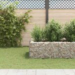 vidaXL Lit surélevé à gabion Acier 360x90x50 cm
