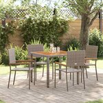 vidaXL Ensemble de salle à manger pour jardin 5 Pièces Gris