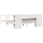 vidaXL Lit bibliothèque sans matelas blanc 200x200 cm bois pin massif