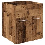 vidaXL Meuble lavabo avec bassin et robinet intégrés vieux bois