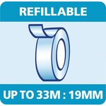 Dévidoir de table easy cut compact, équipé, blanc tesa