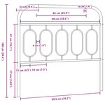 vidaXL Tête de lit de remplacement métal noir 100 cm