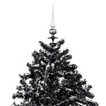 vidaXL Arbre de Noël neigeux avec base de parapluie Noir 140 cm PVC