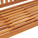 vidaXL Banc de jardin à 3 places avec table 150 cm Bois de teck massif