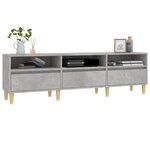 vidaXL Meuble TV gris béton 150x30x44 5 cm bois d'ingénierie