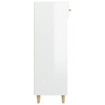 vidaXL Armoire à chaussure Blanc brillant 60x35x105 cm Bois ingénierie
