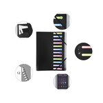 Trieur polypropylène 3 rabats 12 compartiments OPAK - Noir x 10 EXACOMPTA