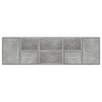 vidaXL Armoire d'angle gris béton 160x40x45 cm bois d’ingénierie
