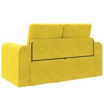vidaXL Canapé-lit de sol 2-en-1 Jaune 148x71x83 cm Velours