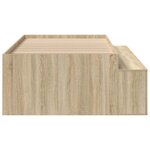 vidaXL Cadre de lit avec rangement Chêne sonoma 75 x 190 cm