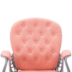vidaXL Chaise de bureau pivotante Rose Similicuir