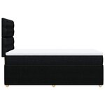 vidaXL Sommier à lattes de lit avec matelas Noir 90x190 cm Tissu
