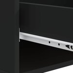vidaXL Table basse avec tiroir Noir 49 x 50 x 42 cm Bois d'ingénierie