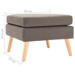 vidaXL Repose-pied Taupe Tissu
