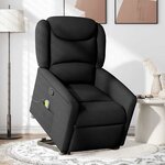 vidaXL Fauteuil de massage inclinable Noir Tissu