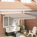 vidaXL Auvent Rétractable Beige 350 x 250 cm tissu