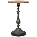 vidaXL Table d'appoint Bois de sapin massif 40 x 64 cm Marron