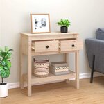 vidaXL Table console 75x35x75 cm Bois massif de pin