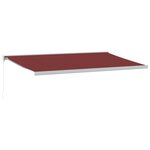 vidaXL Auvent manuel rétractable bordeaux 500x300 cm