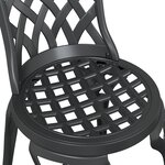 vidaXL Chaises de jardin 2 Pièces Noir en aluminium coulé