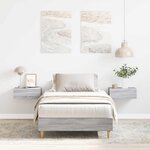 vidaXL Cadre de lit sans matelas sonoma gris 90x190 cm