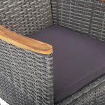 Vidaxl ensemble de salle à manger de jardin 5 pièces gris