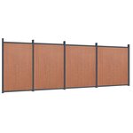 vidaXL Panneau de clôture marron 699x186 cm WPC