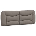 vidaXL Coussin de tête de lit taupe 120 cm tissu
