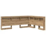 vidaXL Tête de lit de rangement avec étagère Chêne artisanal 160 cm