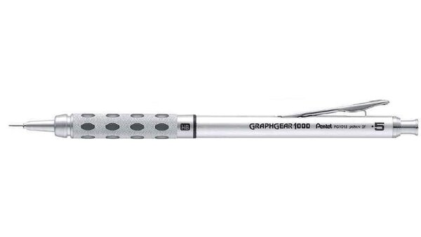 Portemines GRAPHGEAR 1000 Métal 0 5 mm Argent/Noir PENTEL